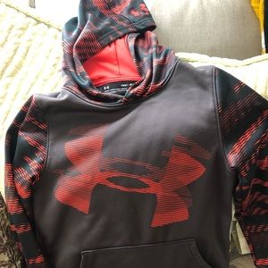 Under Armour black with orange hooded sweatshirt